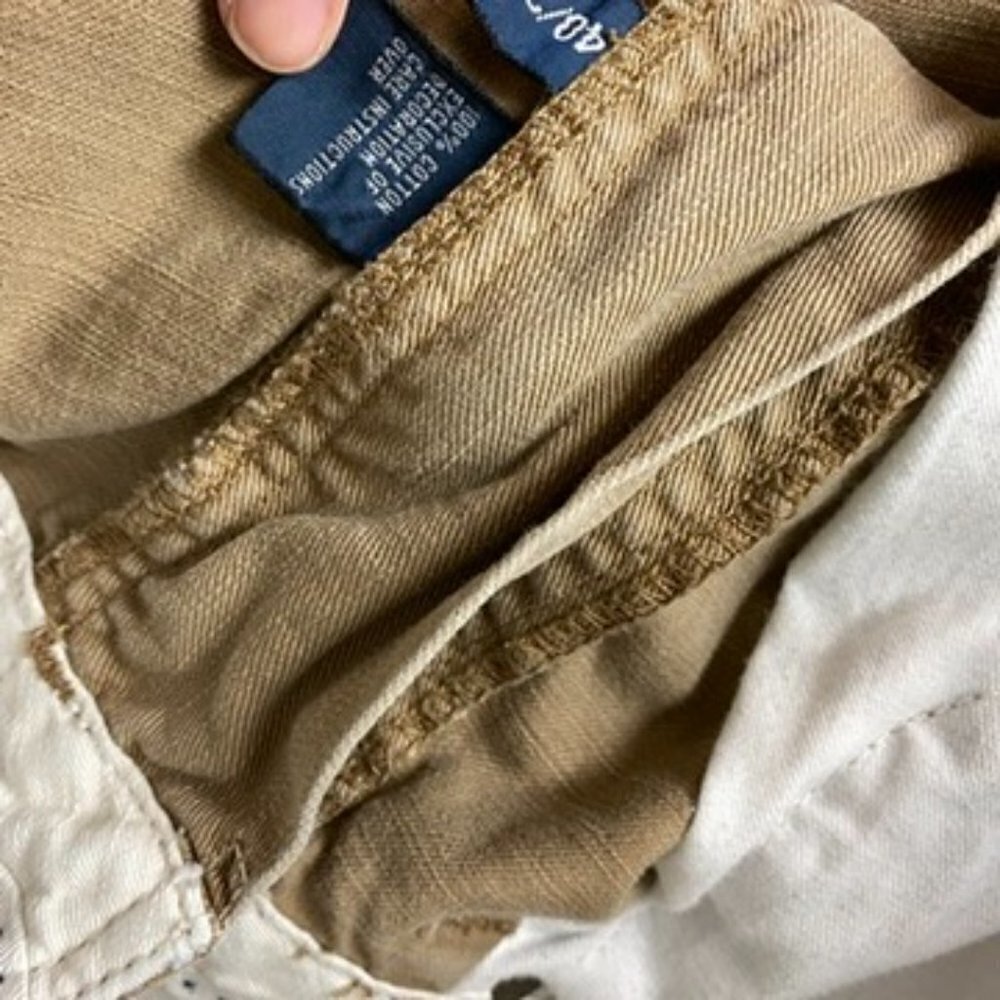 Polo by Ralph Lauren Tan Denim Jeans Straight Leg Mens 40x32 Khaki - Picture 7 of 8